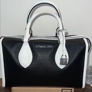 Michael Kors Two-Tone Black and White Satchel